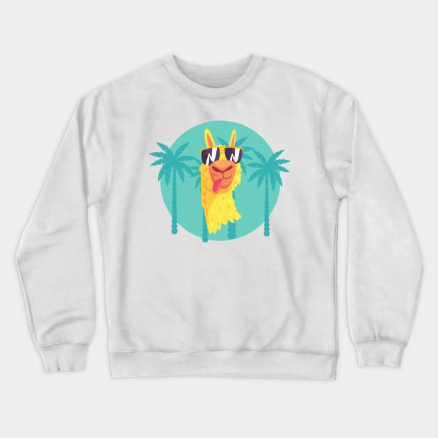 Funny llama Crewneck Sweatshirt by Shadowbyte91